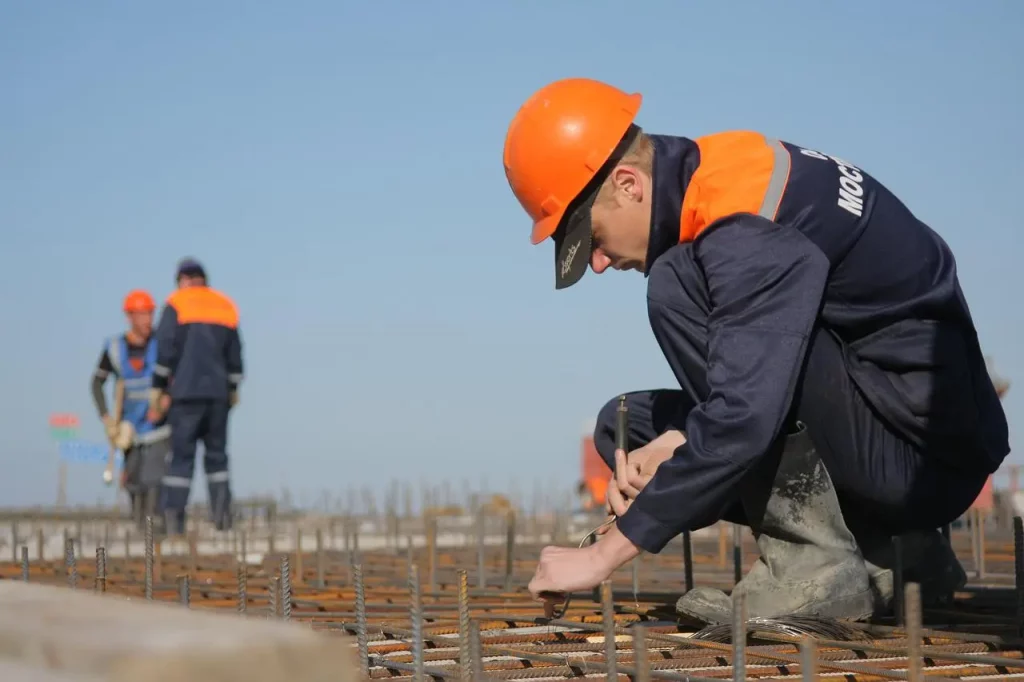 Ouvrier sur le chantier