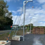 installation portique antichute autoportant