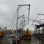 installation portique autoportant antichute