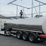 portique plot beton camion