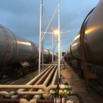 portique plot beton train