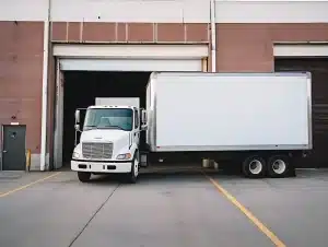 quai chargement-déchargement camion