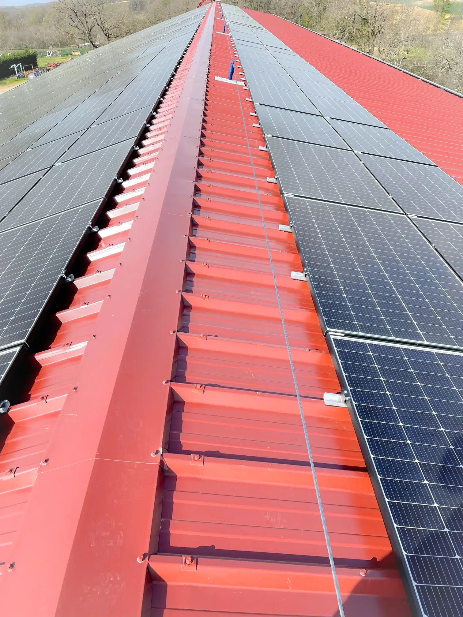 dispositif antichute toiture panneaux solaires