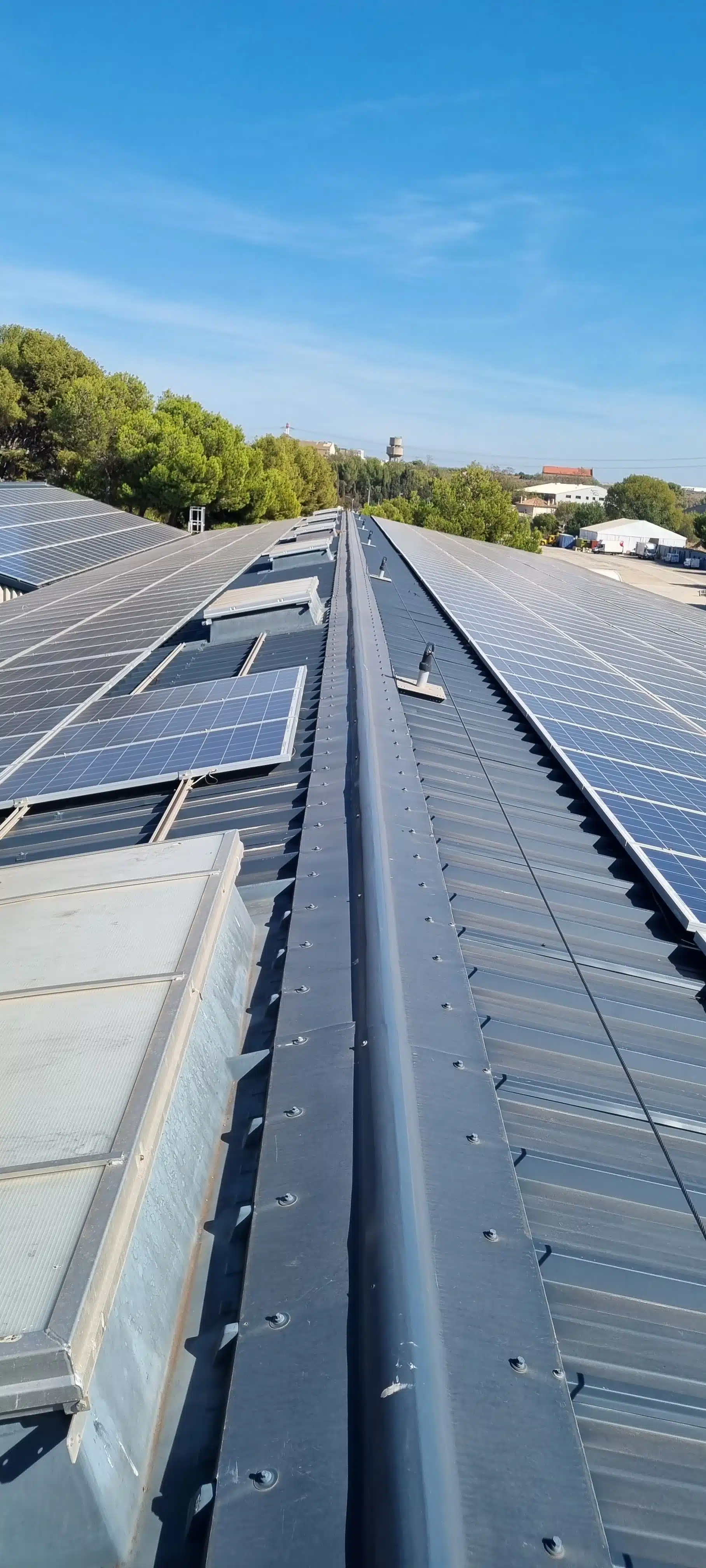 sécurisation antichute toiture panneaux photovoltaïques