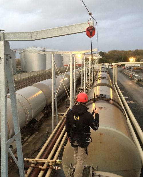 Ligne de vie sur site industriel