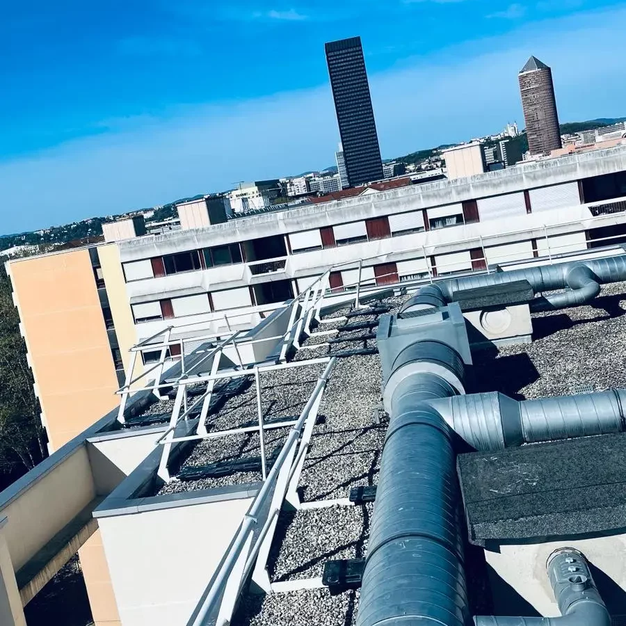 garde-corps toit-terrasse chantier Lyon