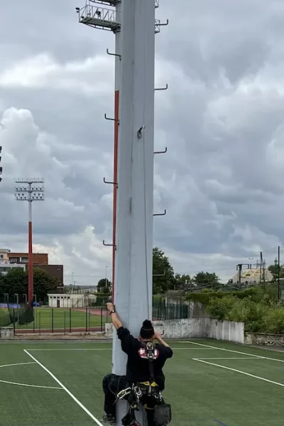ligne de vie verticale pylone stade